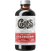 Cook's Strawberry Extract for Baking, Preserves, Syrup &amp; Cakes, 8 oz | Bold, sweet berry flavor for cookies, pies &amp; fillings; all natural &amp; gluten-free; resealable amber glass bottle