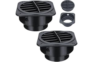 XXIMUIM 360 Degrees Rotatable Warm Air Vent Outlet - 2pcs Car Heater Duct Hose Pipe for Parking Air Conditioner Steering Car Bus Boat - Eberspacher, Webasto, Propex (75mm)