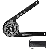 Aluminum Miter Saw Protractor，Angle Finder Tool，7-Inch Rust Proof | Angle Finder Featuring Precision Laser Engraved Scales (LX-230)，for Carpenters, Plumbers and All Building Trades