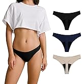 SHARICCA Women Postpartum Period Thongs 4 Layers Leakproof Underwear Panties for teen ladies Multipack