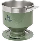 Stanley Classic Pour Over Green Dripper, Stainless Steel Filter, Coffee, 1 to 4 Cups, Outdoor, Home Cafe