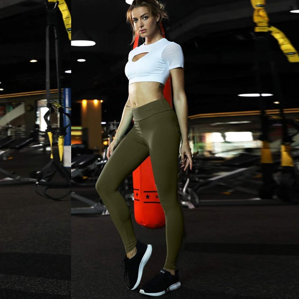 VPASS Mujer Pantalones, Mallas Mujer Fitness Elásticos Mallas Moda ...