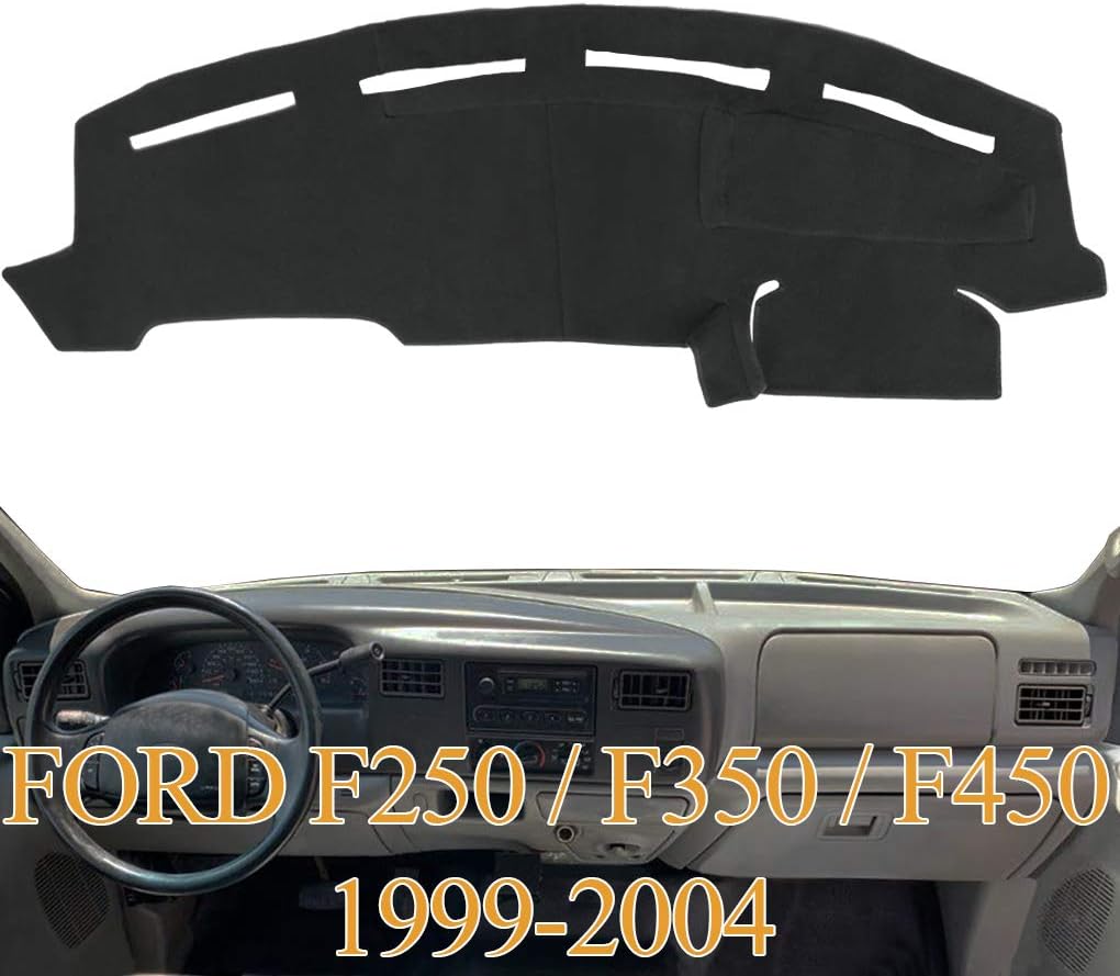 Yiz Dashboard Cover Dash Cover Mat Pad Carpet Custom Fit for Ford F250 F350 F450