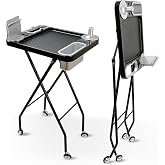 STYLANCE Folding Salon Rolling Tray with Wheels for Hair Stylist, Esthetician, Tattoo, Beauty, Color Tray