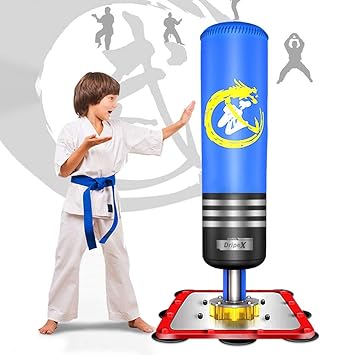 Dripex Boxsack Freistehender Standboxsack für Erwachsene & Kinder MMA Boxpartner Boxing Trainer Heavy Duty Boxsack mit Saugfu