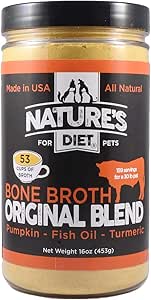 Nature's Diet Pet Original Bone Broth Protein Powder with Functional Benefits for Hip and Joint, Digestion, Skin and Coat