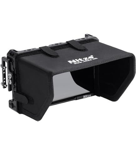 Nitze Monitor Cage for Feelworld H5, H5 Cage met PU Zonnekap en