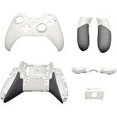 Meijunter Replacement Housing Shell Case for Xbox One Elite 1st Controller | White Full Housing, Cover Faceplate, Back Shell, Repair Parts