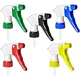 5 Pack Spray Nozzle for Bottles Universal Replacement Nozzle Heavy Duty Sprayer Trigger Head With Tube for Household Cleaning