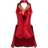 ODASDO Women Trapeze Artist Fancy Dress Circus Costume Metallic Jumpsuit Leotard Gymnastic Stage Performace Dancewear