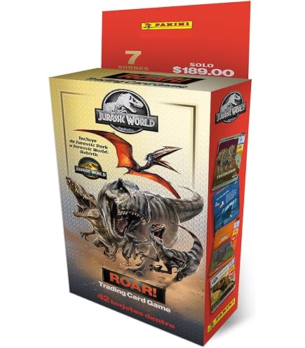 Panini Jurassic World 4 Trading Cards Game Box of 18 Sleeves + 1 Limited Edition Card : Toys & Games