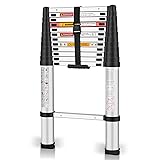 Yvan Telescoping Ladder,12.5 Feet Aluminum