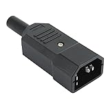 uxcell 1Pcs AC250V 10A IEC320 C14 Male 3 Terminals