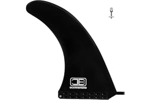 OCEANBROAD 8'' 9'' 10'' Surf SUP Fin No-Tool Fin Screw Single Center Fin 8 9 10 Inch for Surfboard Longboard Paddleboard