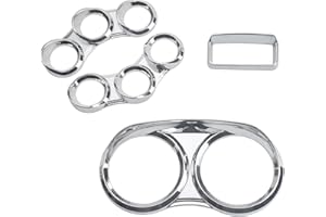 Fitede Instrument Dash Cover Kit Compatible with 2006-2022 Peterbilt 379 384 386 387 388 389 Center Gauge Cover (Chrome)