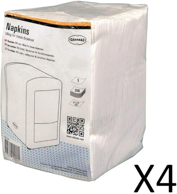 Cabanaz Set of 4 Packs of 250 Napkins Dispenser Amazon.co.uk Kitchen