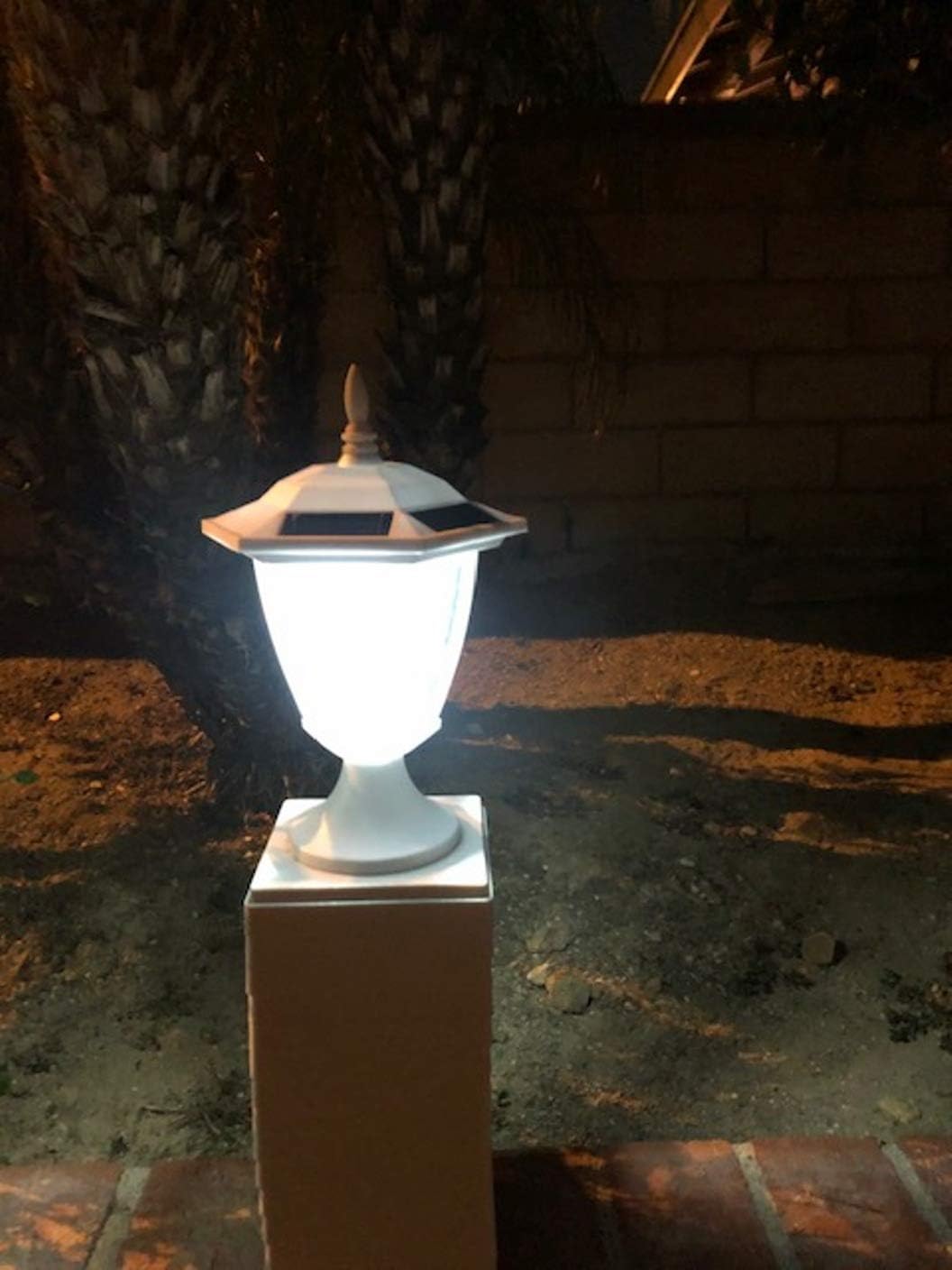 barrette solar post caps on Railings Pickets 8 Pack White Color Solar Post Cap Light Hexagon With Six Super Bright Smd Led 4x4 5x5 Or 6x6 4x4 Building Supplies