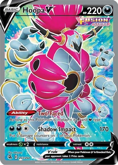 Pokémon Hoopa V 253/264 - Full Art Ultra Rare - Sword & Shield - Fusion Strike