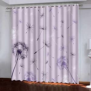 XIAOTAIZINAI cortinas opacas con ojales cortinas moradas y de diente de