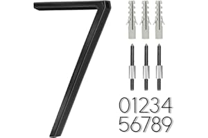 BVNUD 5 Inch Stainless Steel Floating House Number, Metal Modern House Numbers, for Outdoor Mailbox Yard Home Wall DoorGarage Gate with Nail Kit, Coated Black, 911 Visibility Signage