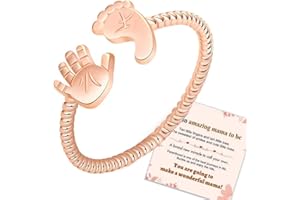 ELNas for Mother -You are Going to Make a Wonderful Mama Baby Palm and Feet Ring,Baby Hand Foot Ring for Mama,Adjustable Open