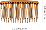 DaricowathX 8-Piece Hair Comb Set Tortoise Coffee Plain & Clear view 2
