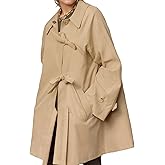 Kedera Bow Toggle Trench Coat Jacket Women Trendy 2025 Casual Long Sleeve Lapel Collar Fashion Winter Peacoat Outfits