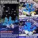 AQC Aquarium Decor, Coral Aquarium Decorations Artificial Plant Ornament 6 x 5.5 x 4″ Fish Tank Decorations Fresh Salt Water Realistic Glowing Actinic Lighting Non Toxic Silicone Resin, Bluethumb 2
