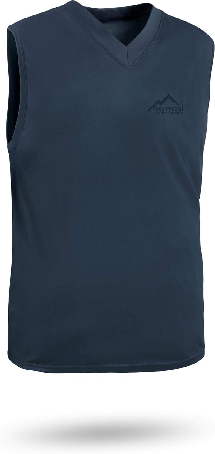 Unterhemden Muscle Shirt Normani Sportswear Funktions Sport Tanktop Unterhemd Fur Herren Mit Cooling Material Und Sonnenschutz 30 Farbe Navy Grosse Xl Bekleidung
