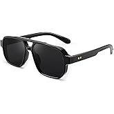 FEISEDY Retro Square Aviator Sunglasses Women Men, 70s Small Vintage Rectangle UV400 Sun Glasses B9120