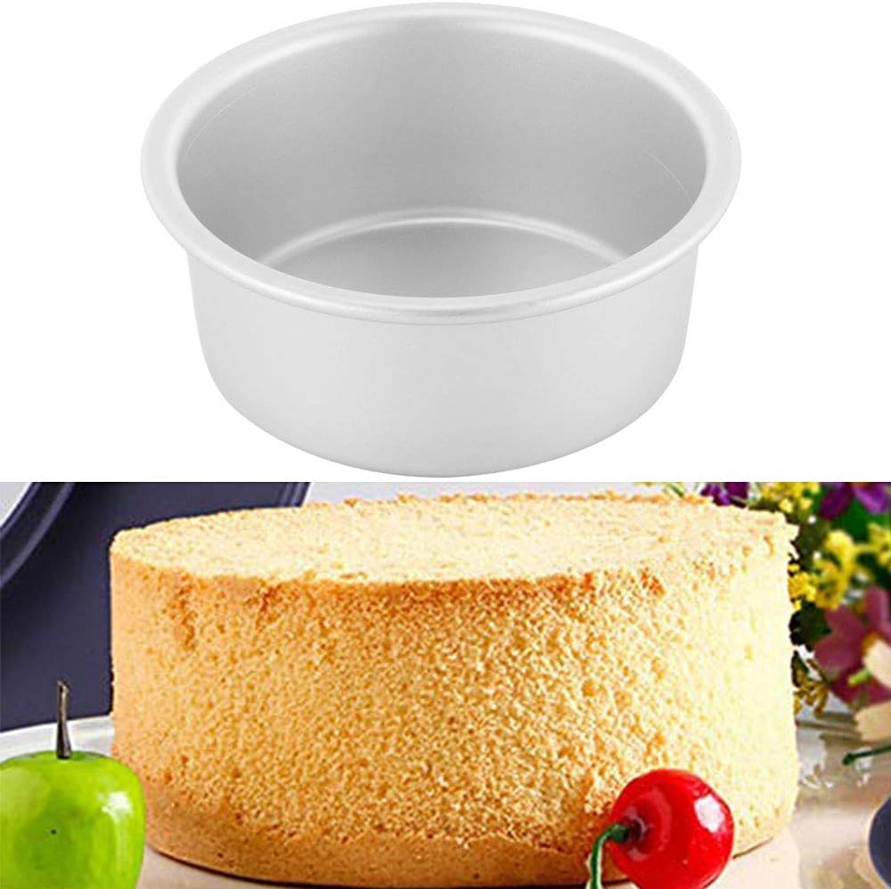 OurLeeme Round Aluminum Baking Tin Pan Mold for Cake DIY Kitchen Tool 6Inch