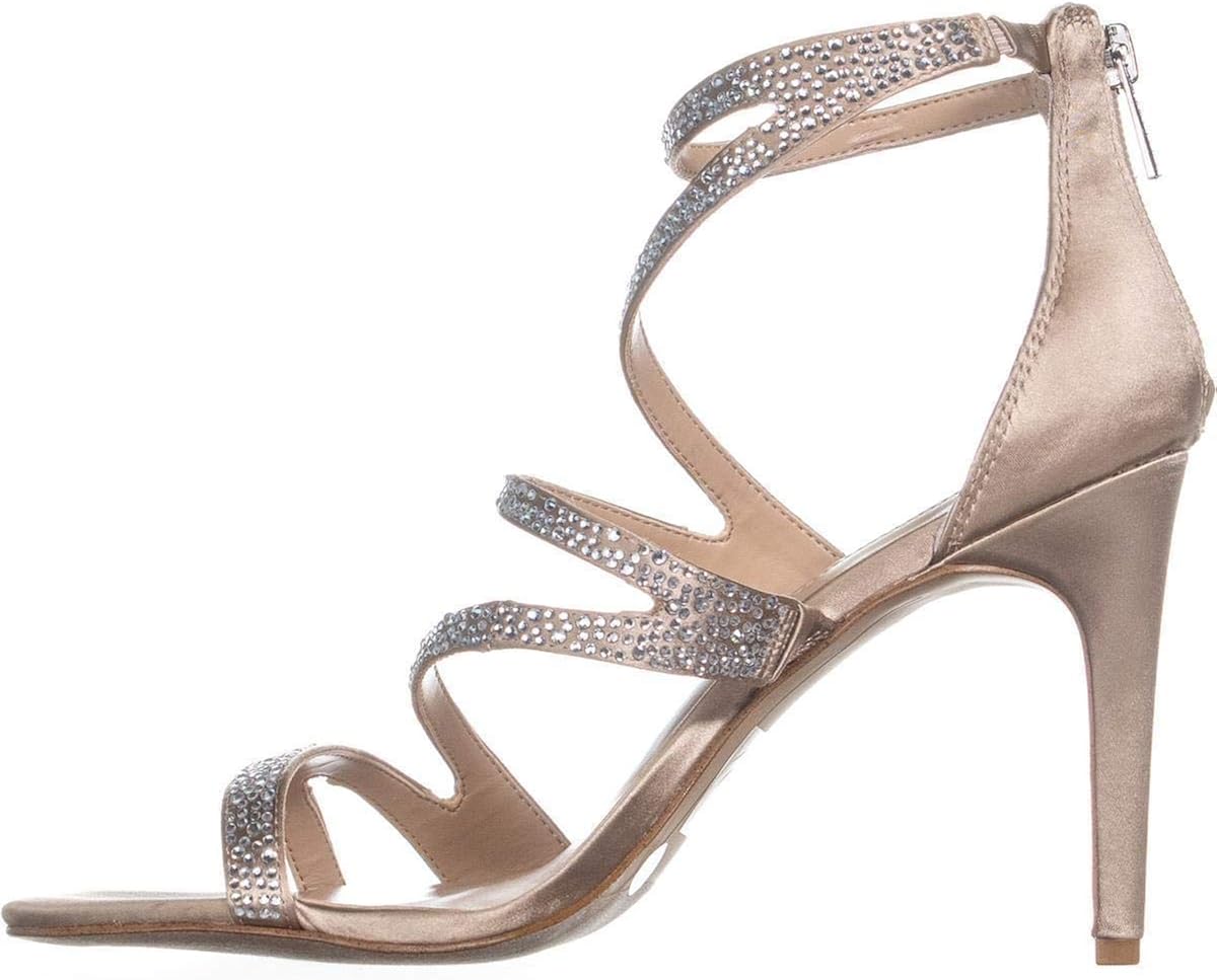 metallic strappy sandals