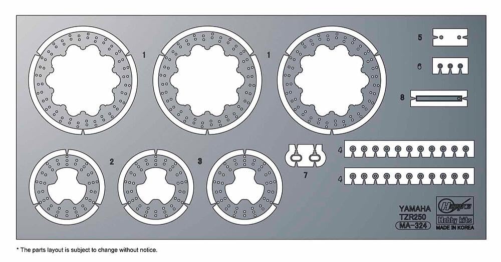 Hasegawa 021733 1/12 - Yamaha TZR250 1KT Photo Parts, Multi-Colour