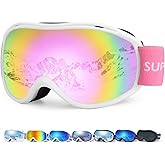 Supertrip Ski Goggles Men Women Anti-Fog Snow Goggles UV Protection Snowboard Goggles for Adult Youth