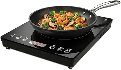 Piastra Induzione Portatile Full Magma Slim Pure. 2000 W, Design in Vetro, Display Touch, 9 Livelli di Potenza, Timer, Alta Resistenza, Facile Pulizia, Superficie 26x32 cm