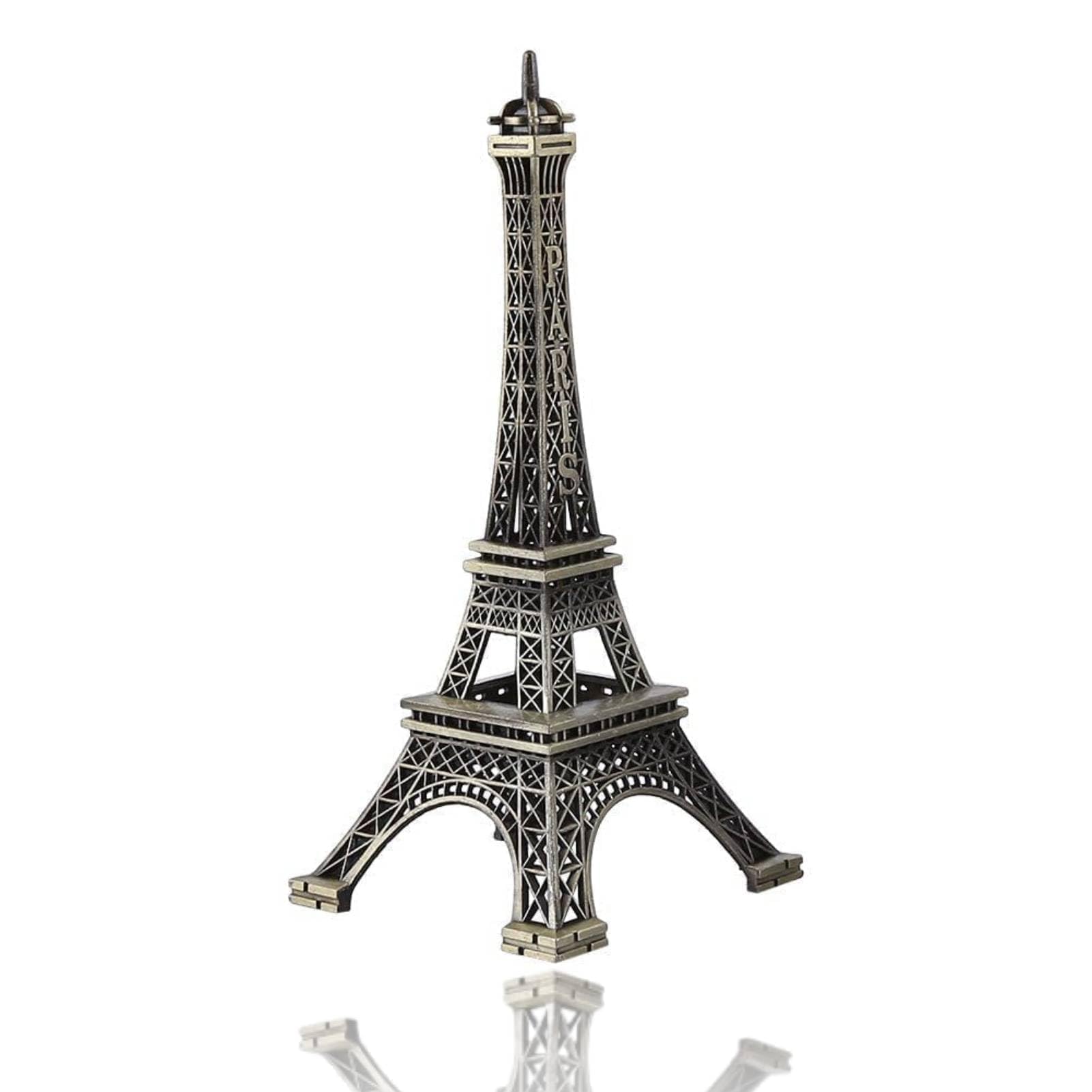 Cyrank Eiffel Tower Statue, French Eiffel Tower Model Figurine Zinc Alloy Craft Architecture Model Paris Collectible Figurine Replica for Party, Decoration(15CM)
