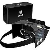 VeeR VR 3D Virtual Reality Headsets for VR 360 Videos & Movies Compatible with Android, iOS & Windows Smartphones Within 3.5-6 inches (Black) - Inspired by Google Cardboard
