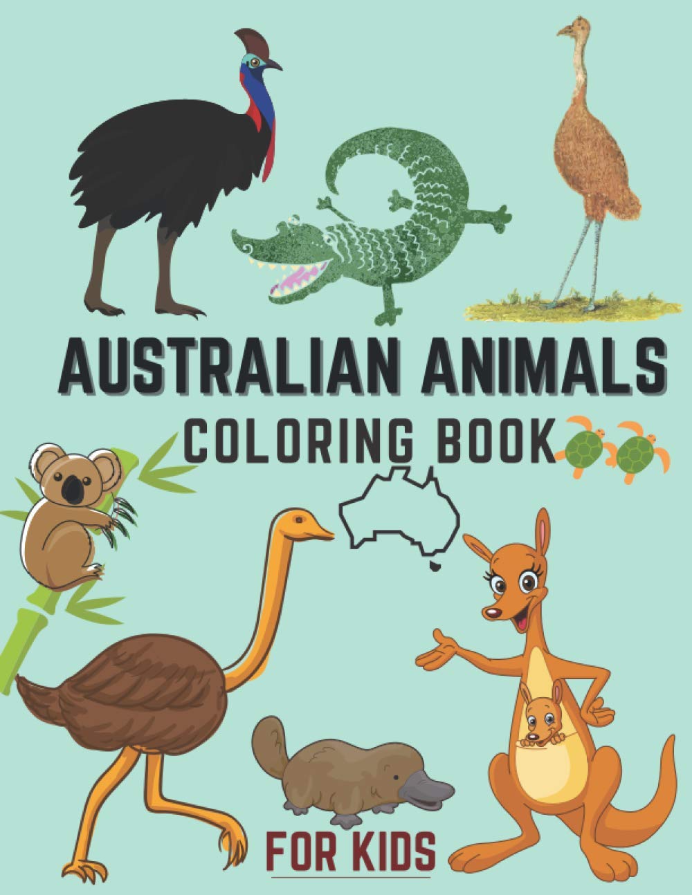 Australian Animals Coloring Book For Kids: A Fun ...