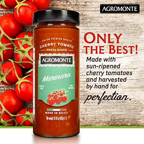 Agromonte Authentic Italian Cherry Tomato Pasta Sauce (Marinara)- Taste of Italy Gourmet Foodie and Chef Gift - Certified Kosher, Gluten-Free, All Natural, non-GMO, No Added Sugar 20.46oz (single) - Thumbnail 5