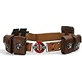 DP Cosplay Belt with Pockets Pouches Bag New Movie Version Wade Leather Waist Belt Halloween Costume Props (X-Large)
