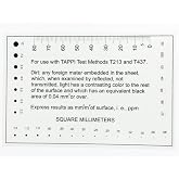 TAPPI Chart for Flaw Diameter from 0.02 to 10 Square millimeters (1)