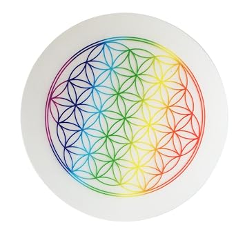 East West Trading Gmbh 5 X Dessous De Verre Fleur De Vie Arc En Ciel Couleur Pour Verres Bouteilles Pots De Fleurs