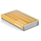 Plano EDGE Flex Crankbait 3700 Premium Utility Box, Gray and Yellow with Clear Lid, Waterproof Tackle Box Storage for Small Crankbaits, Buzzbaits and Swimbaits