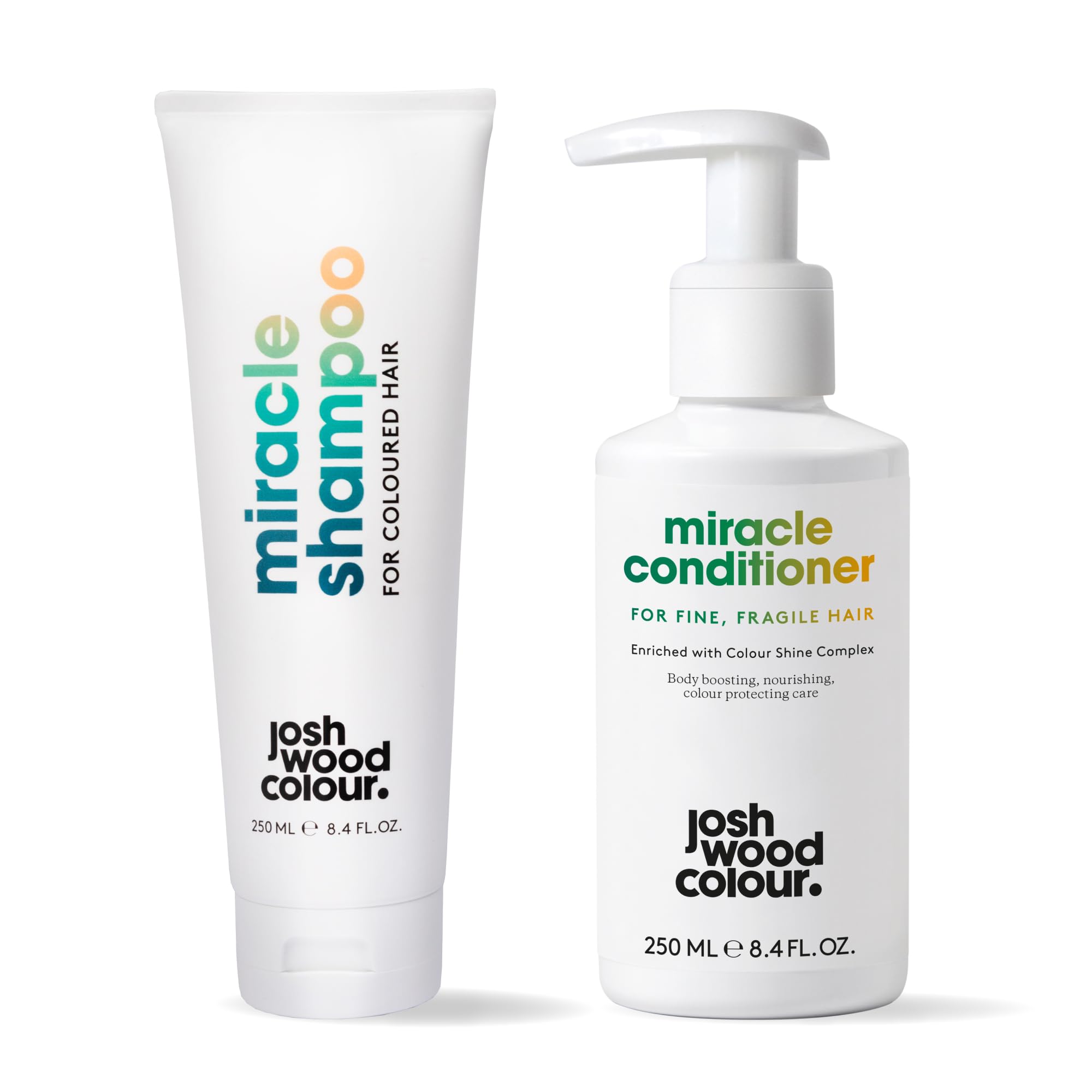 Josh Wood Colour - Miracle Shampoo and Conditioner for Fine/Fragile Hair - A Professionally Formulated Duo for Fine and Fragile Hair
