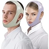 Anti Snore Chin Strap, Snore Stopper with Adjustable Velcro Chin Strap for Sleeping Comfortable Stop Snoring Solution Anti Snoring Devices Breathable and Reusable (Two Couple Outfits) (L)