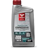 TRIAX Kompressor ISO 100 SAE 30, Full Synthetic, Multi-Vis Air Compressor Oil | for Rotary, Vane, Screw, and Reciprocal | Commercial Grade | High Temp | Non-Detergent (1 Quart)