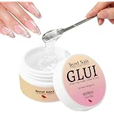 GLUI - SECRET NAILS - Professional Nail GLUI for Press On Nails 15ml | Extra Strong Hold, Non Sticky Solid Nail Glue Gel for Acrylic &amp; Fake Nail Tips, Long Lasting Adhesive for Salon &amp; Home Use