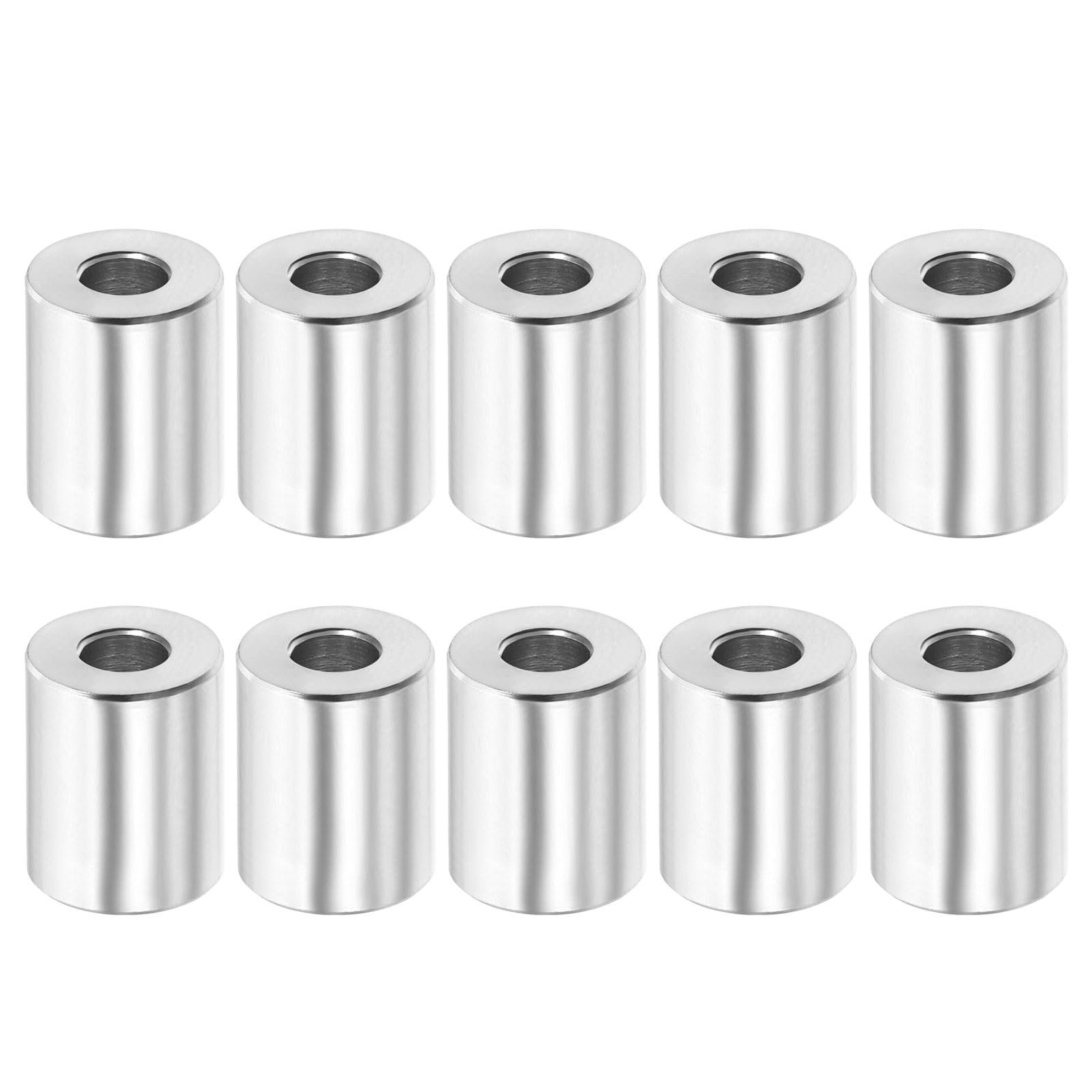 PATIKIL M5 Stainless Steel Spacers, 10 Pcs Metal Spacers Stainless Steel 5.2mm ID x 12mm OD x 16mm L Screw Standoff Round for 1/5inch or M5 Screw Bolts