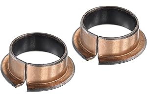Kozelo 2pcs Flange Sleeve Bearings - [20mm Bore x 23mm Outside Dia x 12mm Length x 29mm Flange Dia x 1.5mm Flange Thick] Bronze Sintered Bushings for Agricultural Machines, Bronze