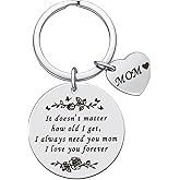 Nanafast Stainless Steel Mom Keychain Mothers Day Gifts from Daughter for Mom Christmas Valentines Day Birthday Gifts